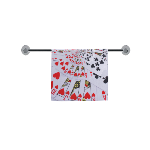 Royal Flush Poker Cards Spiral Droste Custom Towel 16"x28"