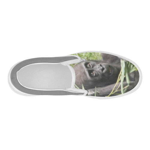 Lovely Gorilla Baby Women's Slip-on Canvas Shoes (Model 019)