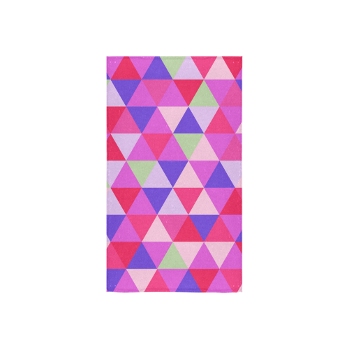 Pink Geometric Triangle Pattern Custom Towel 16"x28"