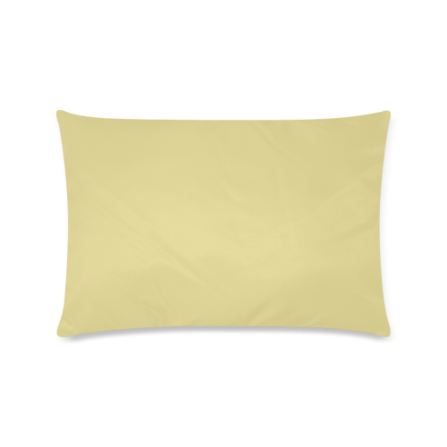 Custard Color Accent Custom Zippered Pillow Case 16"x24"(Twin Sides)