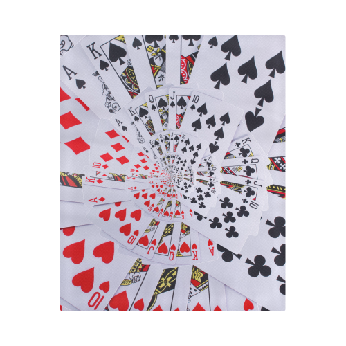 Royal Flush Poker Spiral Droste Duvet Cover 86"x70" ( All-over-print)