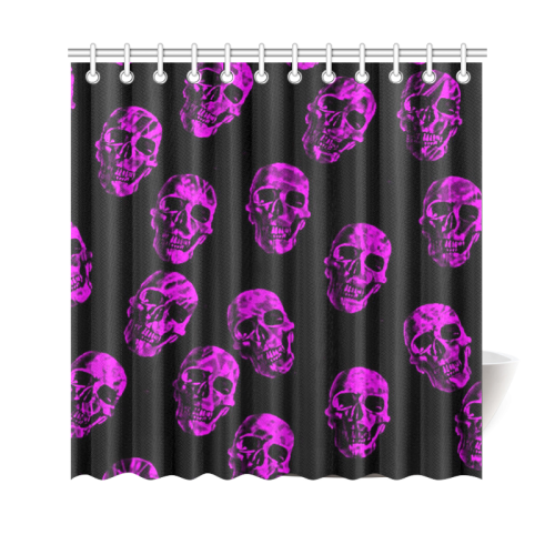purple skulls Shower Curtain 69"x70"