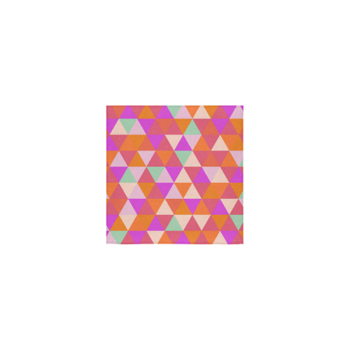 Orange Geometric Triangle Pattern Square Towel 13“x13”