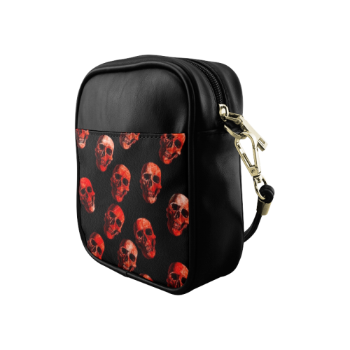 skulls red Sling Bag (Model 1627)