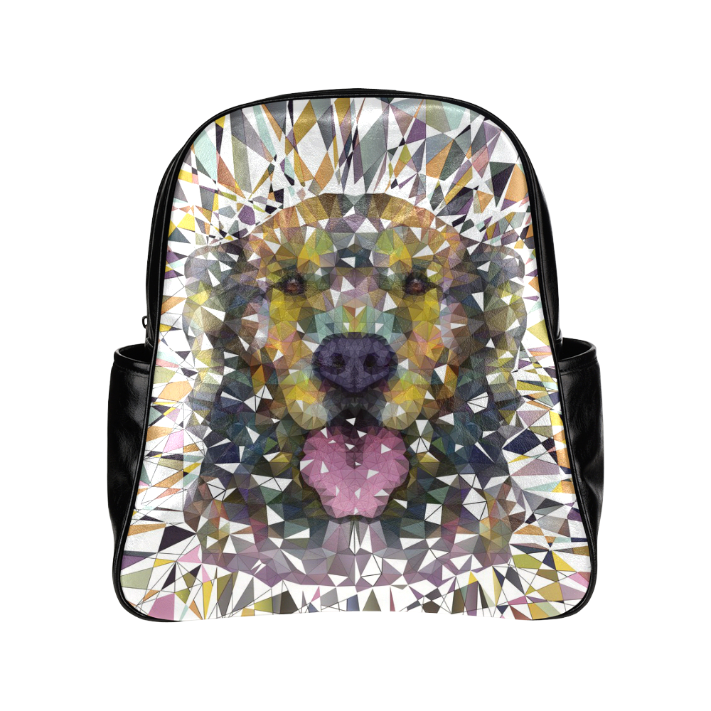 rainbow dog Multi-Pockets Backpack (Model 1636)