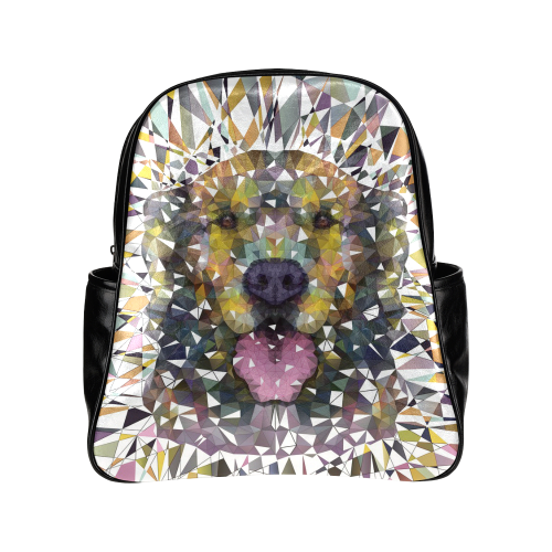 rainbow dog Multi-Pockets Backpack (Model 1636)