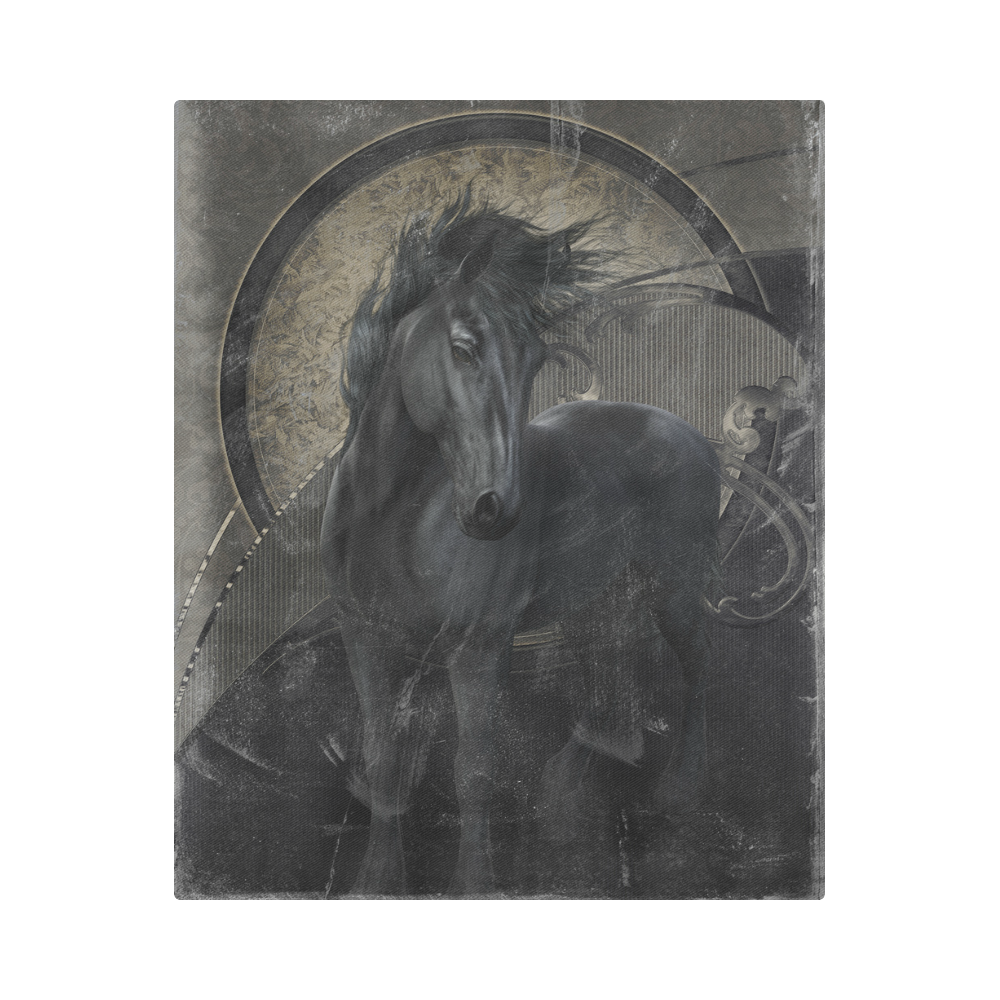 Gothic Friesian Horse Duvet Cover 86"x70" ( All-over-print)