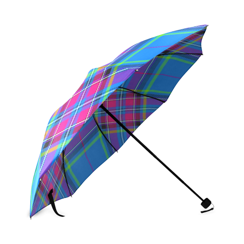 TARTAN-BLUE Foldable Umbrella (Model U01)