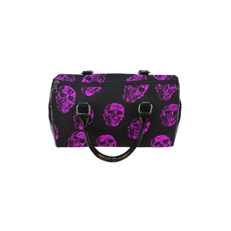 purple skulls Boston Handbag (Model 1621)