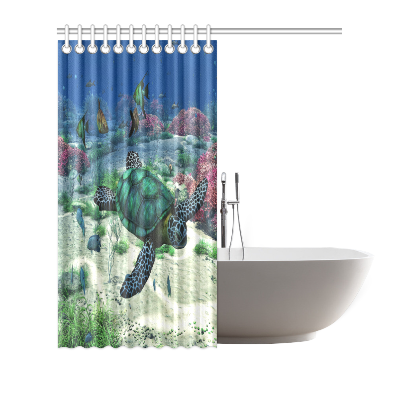 Sea Turtle Shower Curtain 72"x72"