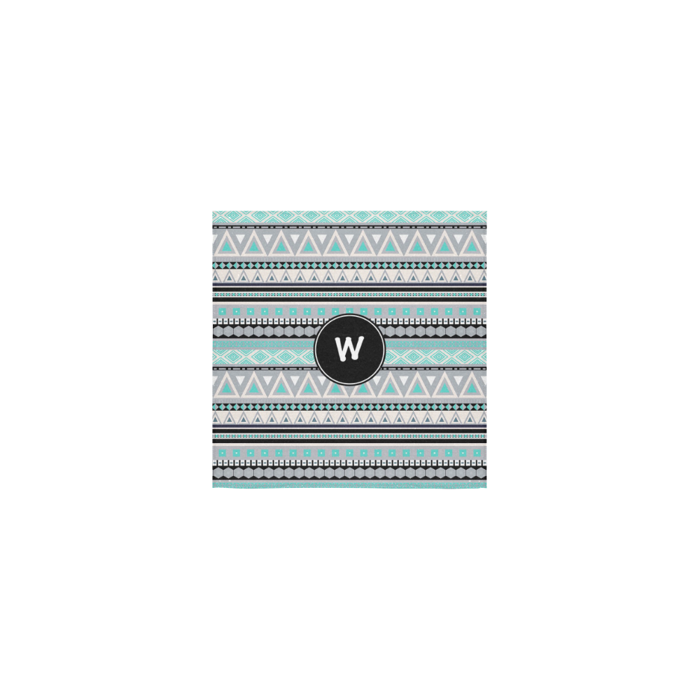 Borders Monogram W Square Towel 13“x13”