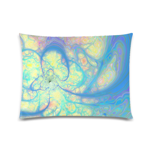 Blue Angel, Cosmic Azure Lemon Custom Zippered Pillow Case 20"x26"(Twin Sides)