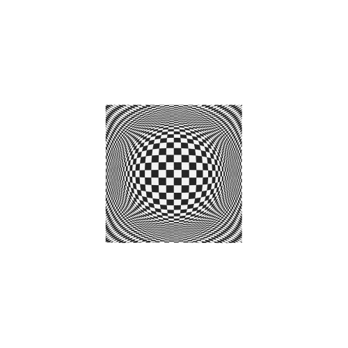 Optical Illusion Checkers Chequers Square Towel 13“x13”