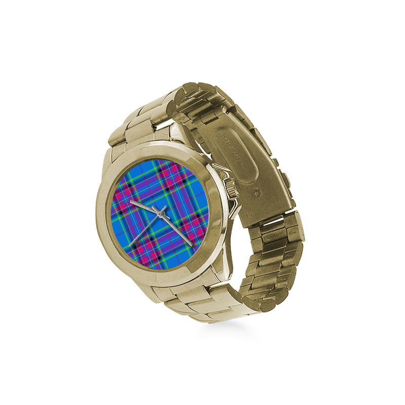 TARTAN-BLUE Custom Gilt Watch(Model 101)