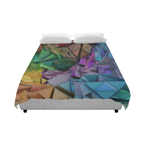 Colorful 3d Abstract Low Poly Duvet Cover 86"x70" ( All-over-print)