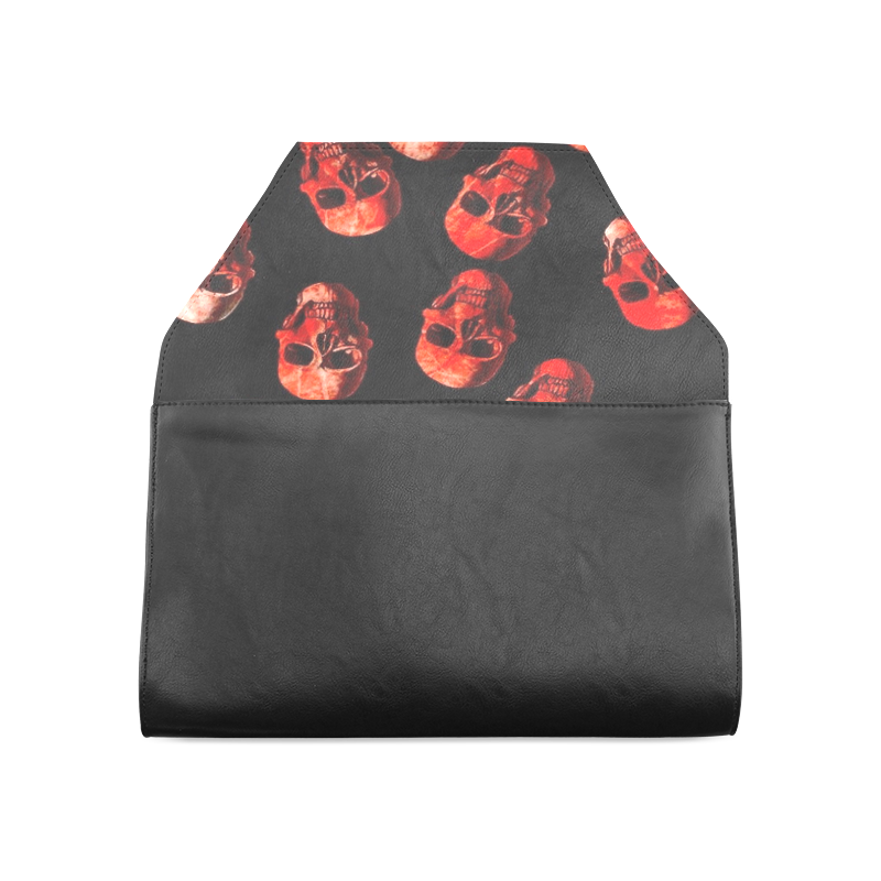skulls red Clutch Bag (Model 1630)