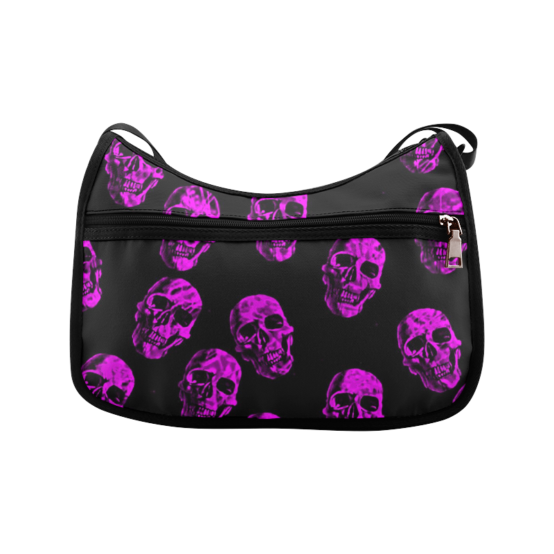 purple skulls Crossbody Bags (Model 1616)
