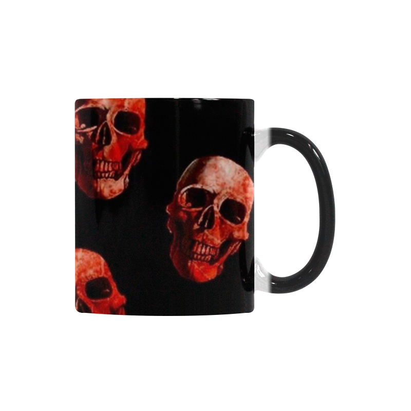 skulls red Custom Morphing Mug