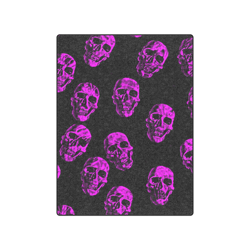 purple skulls Blanket 50"x60"