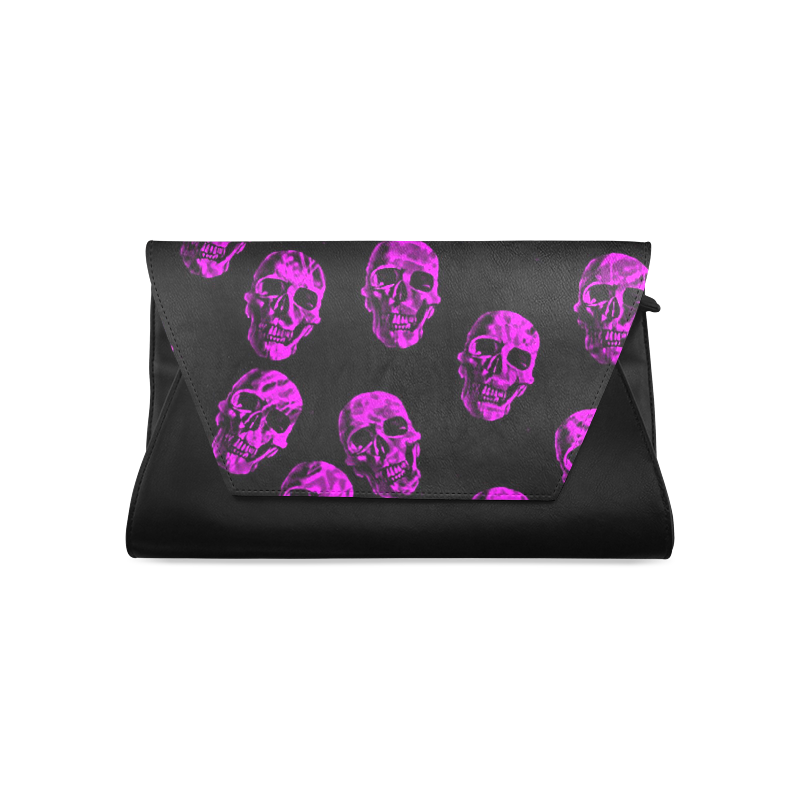 purple skulls Clutch Bag (Model 1630)