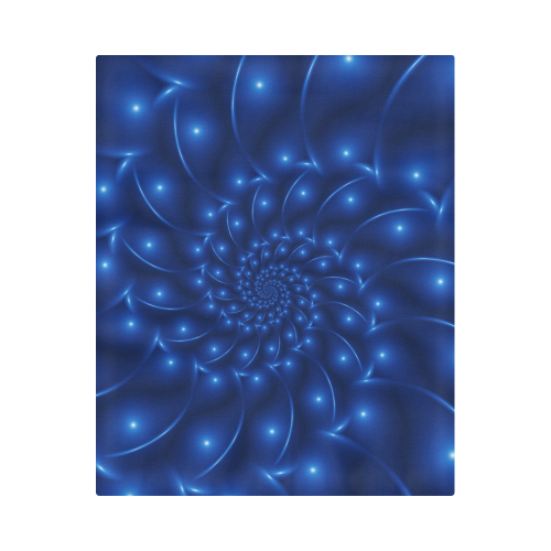 Glossy Blue Spiral Duvet Cover 86"x70" ( All-over-print)