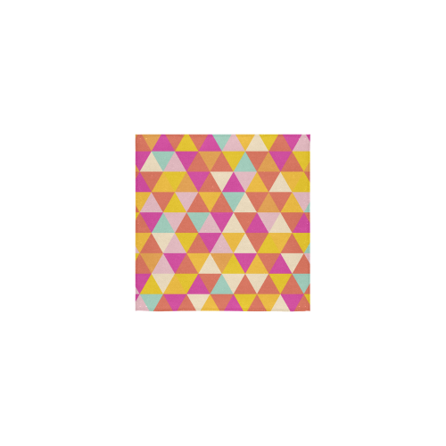 Yellow Geometric Triangle Pattern Square Towel 13“x13”