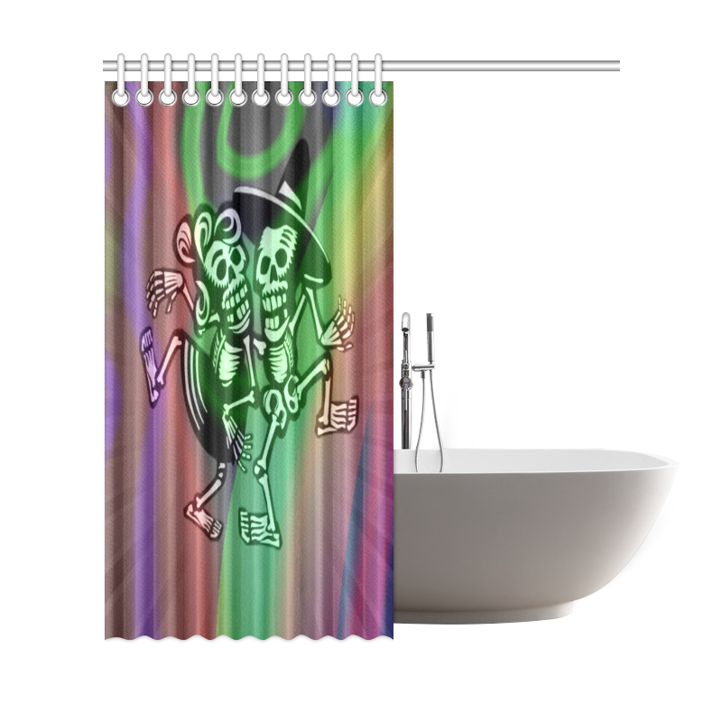 lets dance - Skulls colorful Shower Curtain 69"x72"