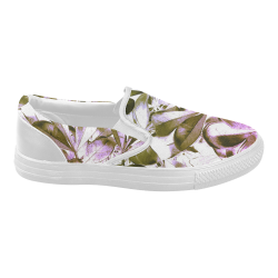 Foliage #4 - Jera Nour Women's Slip-on Canvas Shoes (Model 019)