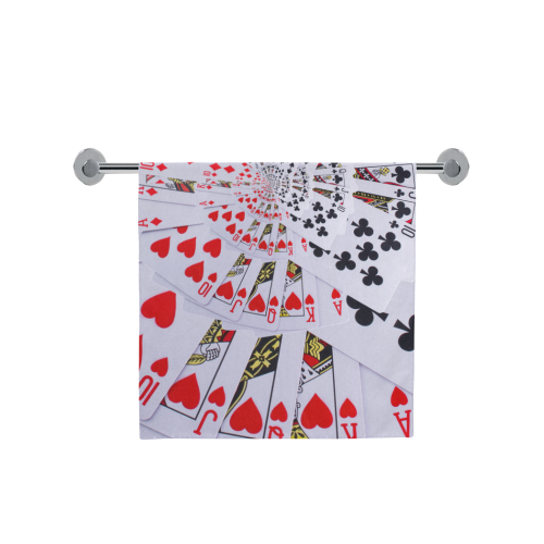 Royal Flush Poker Cards Spiral Droste Bath Towel 30"x56"