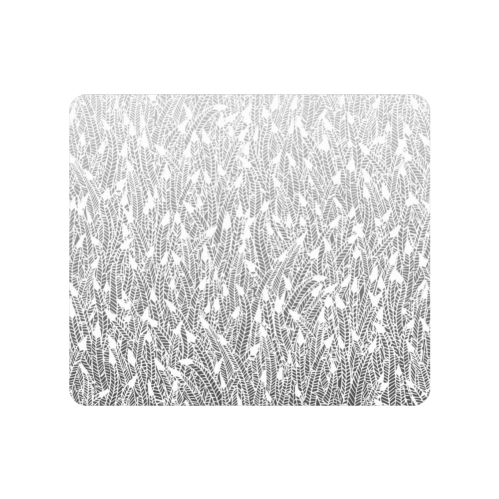 grey ombre feathers pattern white Men's Clutch Purse （Model 1638）