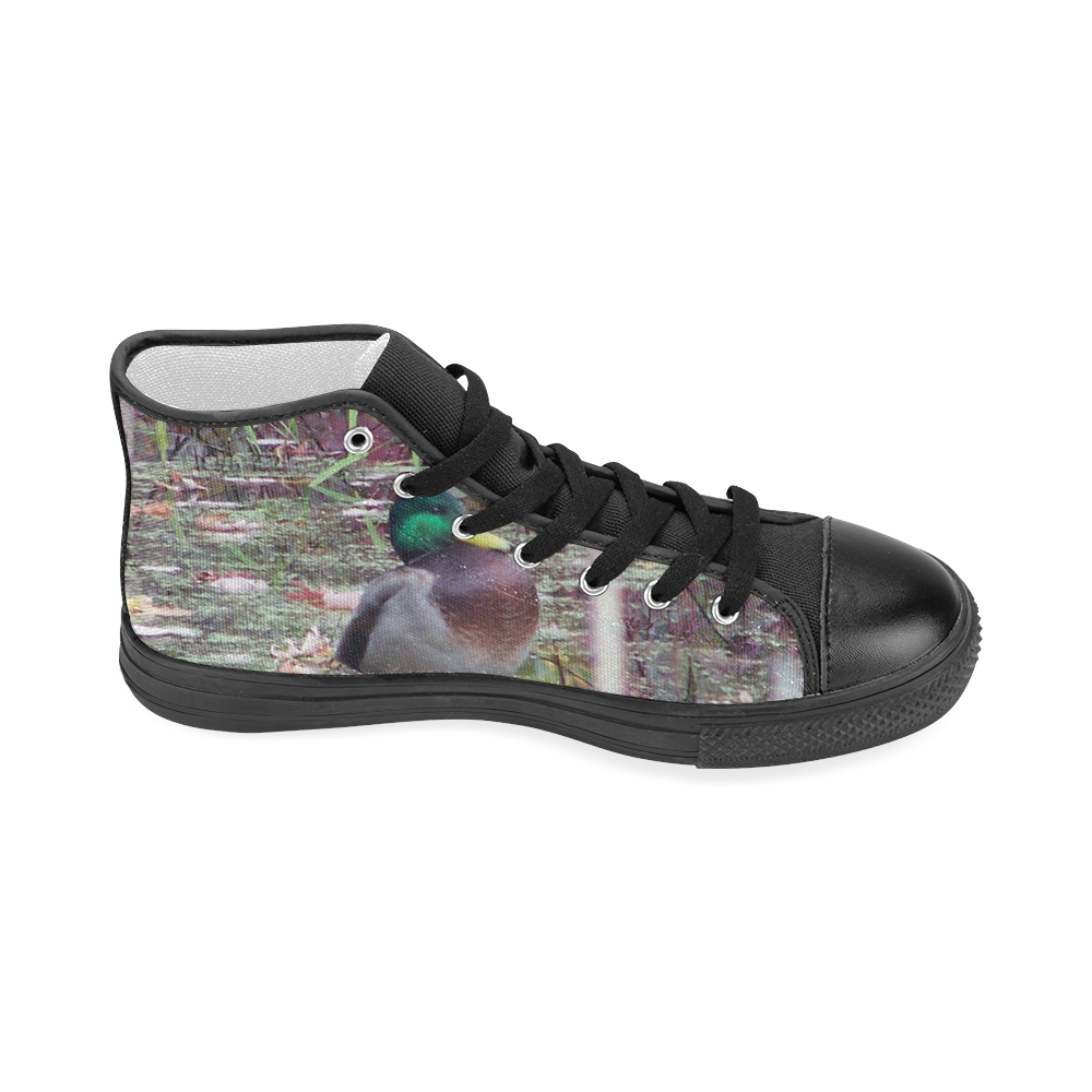 Mallard Drake Women's Classic High Top Canvas Shoes (Model 017)