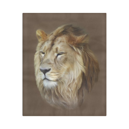 A magnificent painting Lion portrait Duvet Cover 86"x70" ( All-over-print)