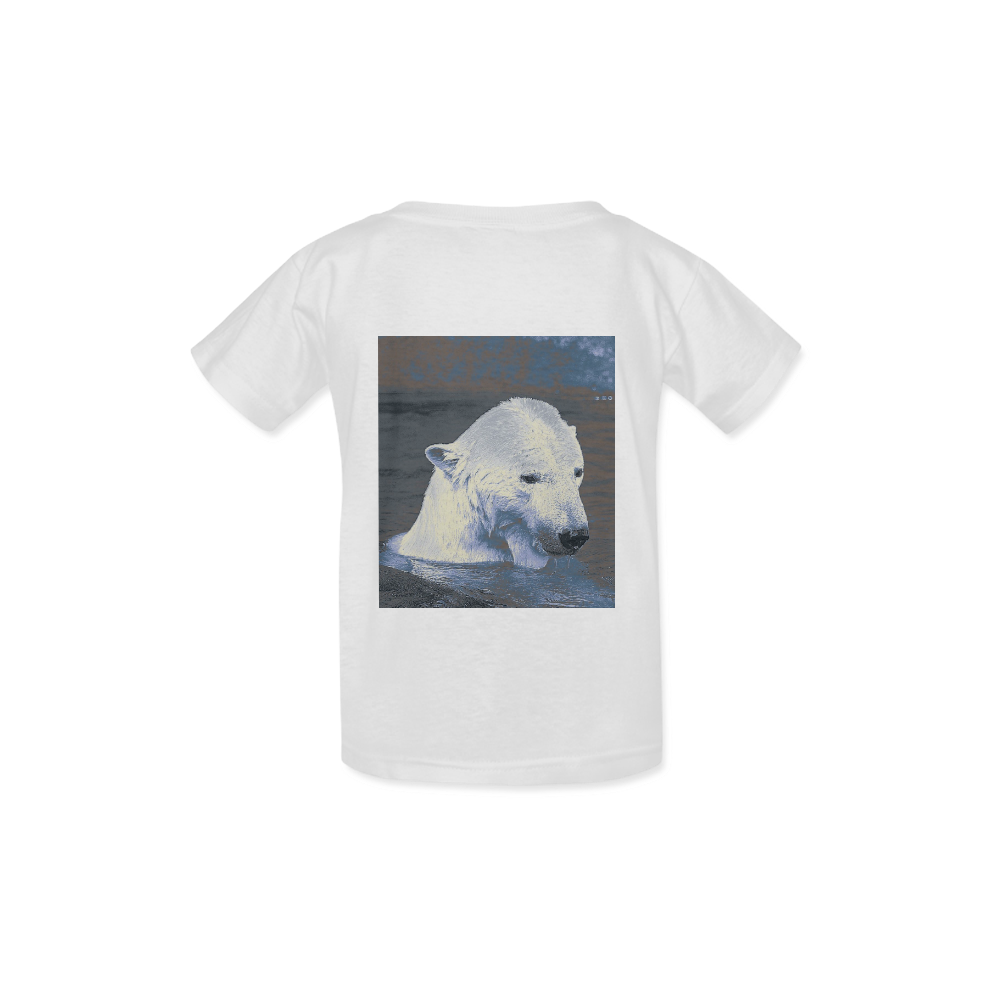 Swimming polar Baer Kid's  Classic T-shirt (Model T22)
