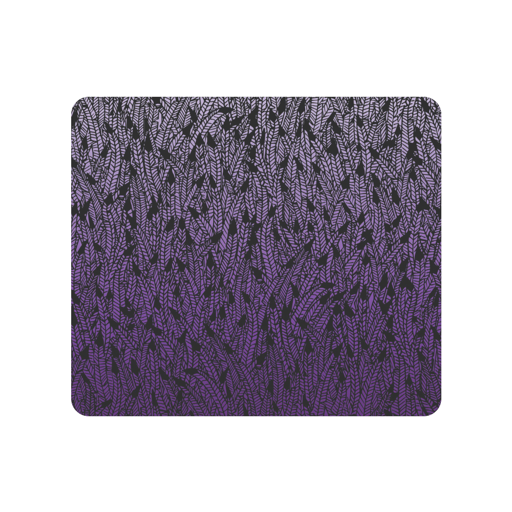 purple ombre feathers pattern black Men's Clutch Purse （Model 1638）