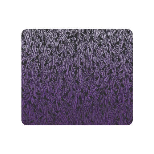 purple ombre feathers pattern black Men's Clutch Purse （Model 1638）