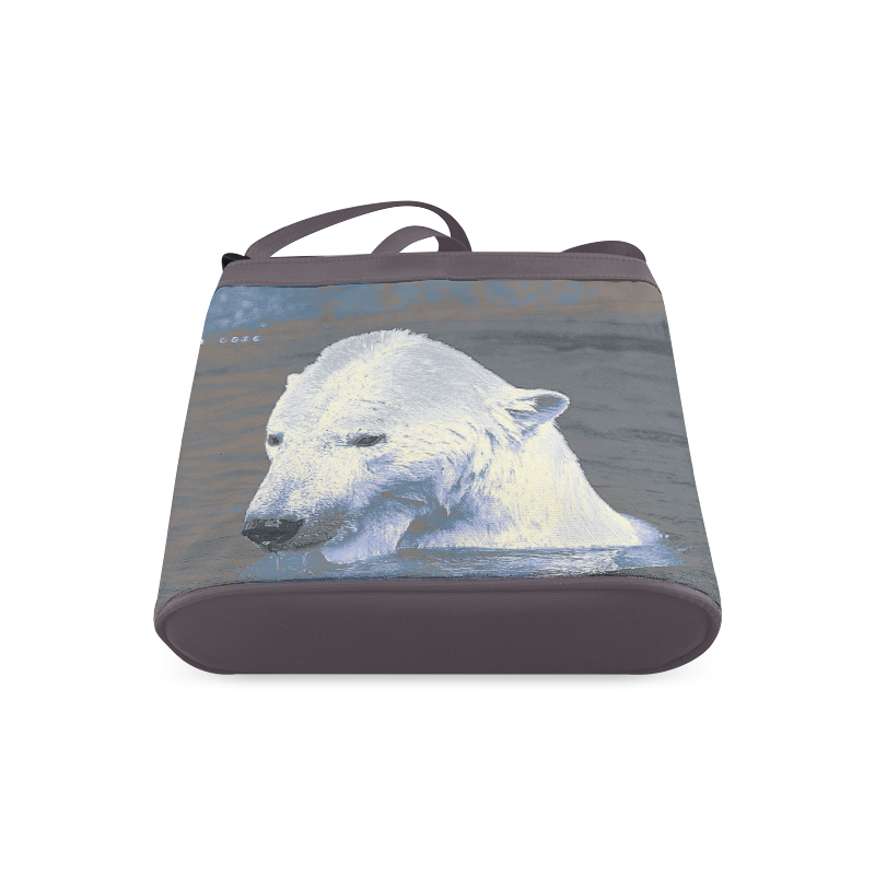 Swimming polar Baer Crossbody Bags (Model 1613)