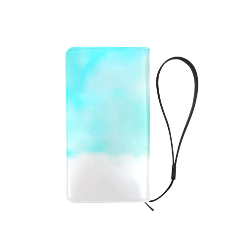 blue - turquoise bright watercolor abstract Men's Clutch Purse （Model 1638）