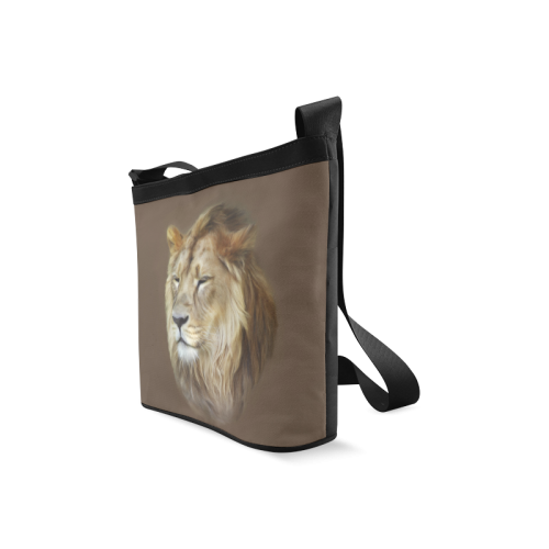 A magnificent painting Lion portrait Crossbody Bags (Model 1613)