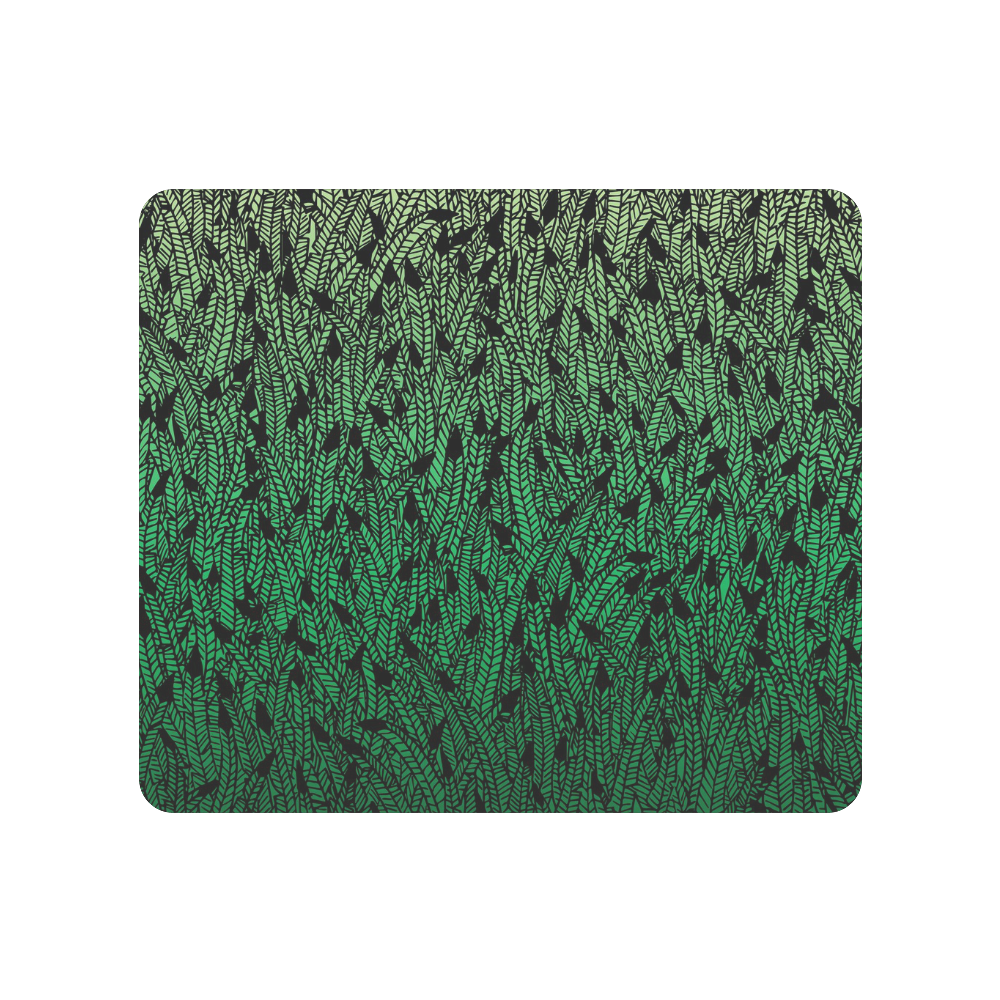 green ombre feathers pattern black Men's Clutch Purse （Model 1638）