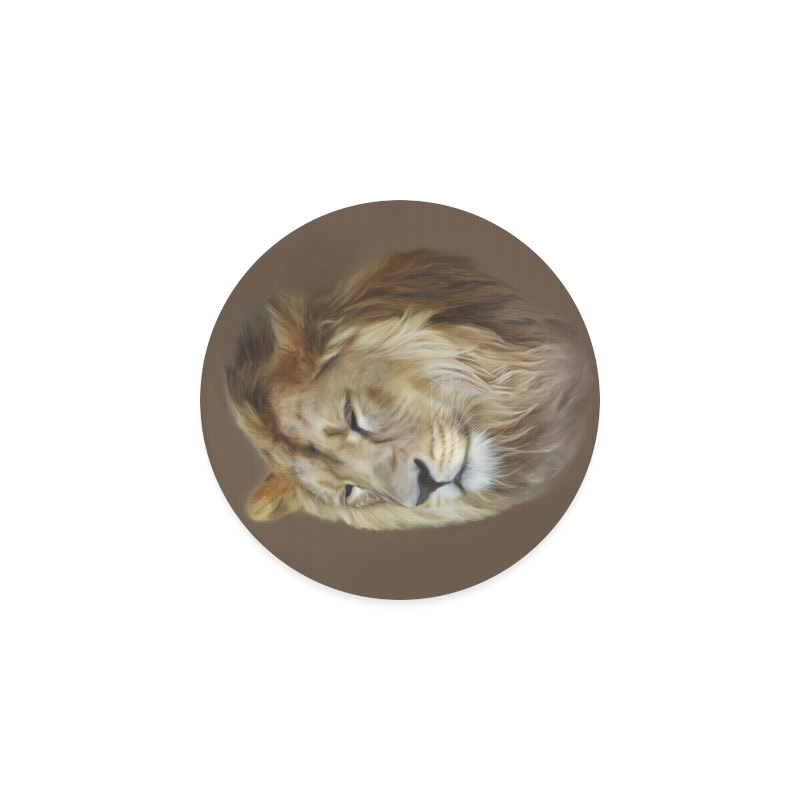 A magnificent painting Lion portrait Round Coaster