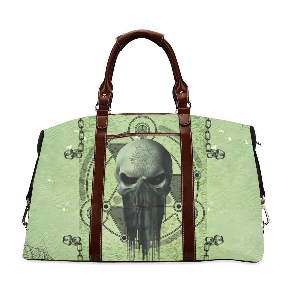 Green skull Classic Travel Bag (Model 1643)