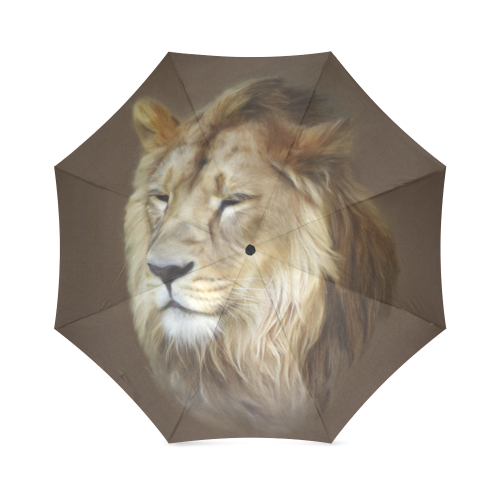 A magnificent painting Lion portrait Foldable Umbrella (Model U01)