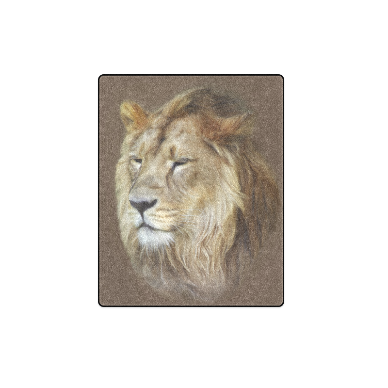 A magnificent painting Lion portrait Blanket 40"x50"