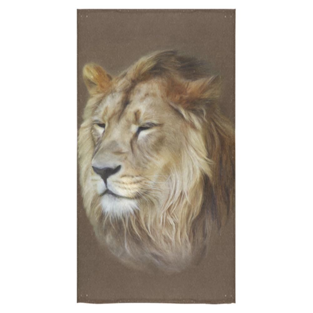 A magnificent painting Lion portrait Bath Towel 30"x56"