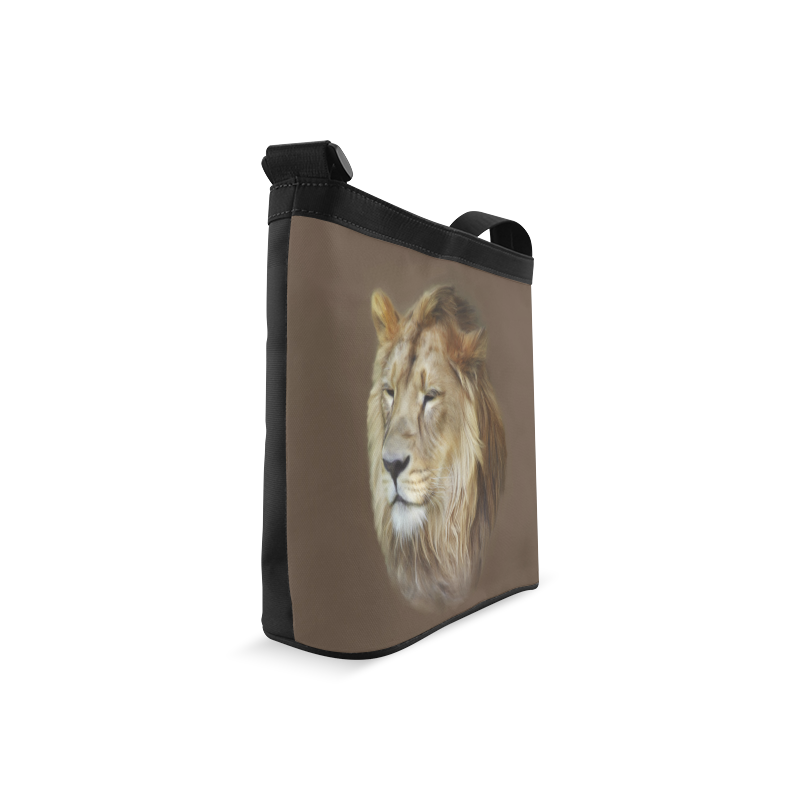 A magnificent painting Lion portrait Crossbody Bags (Model 1613)