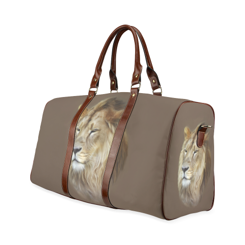 A magnificent painting Lion portrait Waterproof Travel Bag/Small (Model 1639)