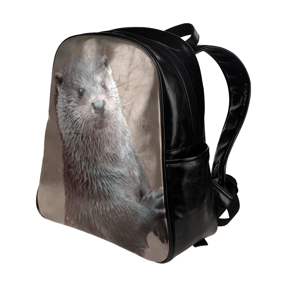 sweet young otter Multi-Pockets Backpack (Model 1636)