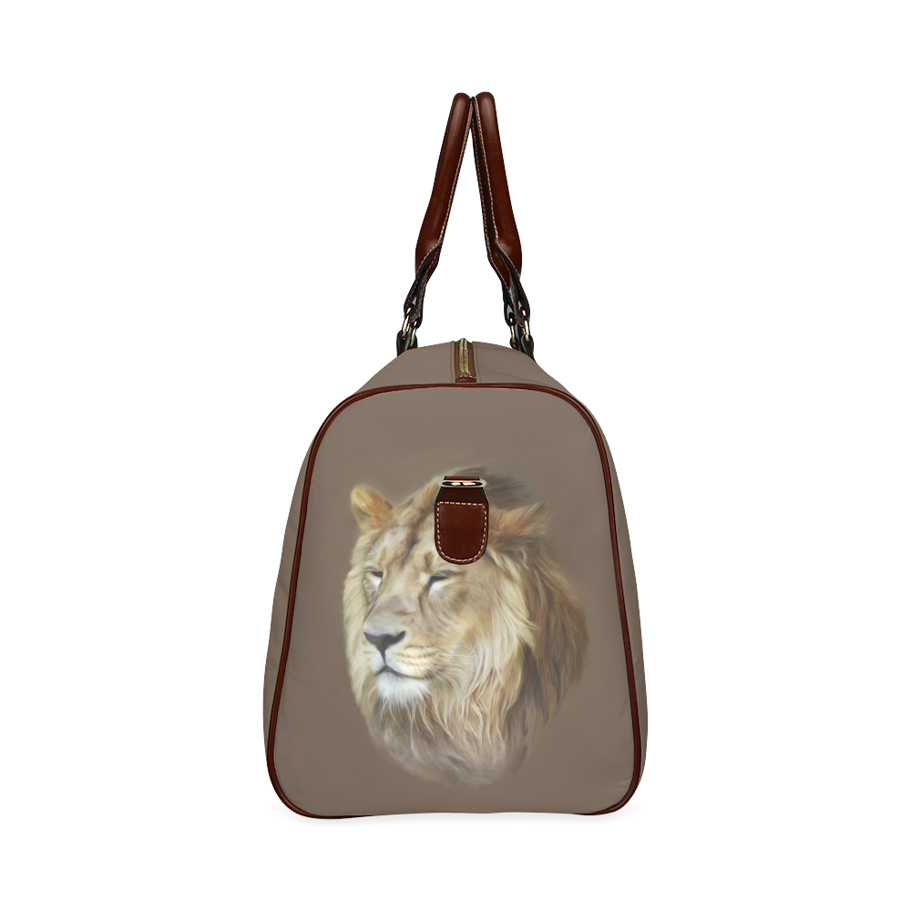 A magnificent painting Lion portrait Waterproof Travel Bag/Small (Model 1639)