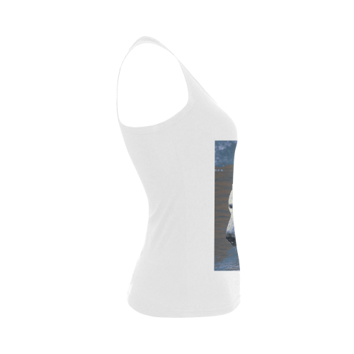 Swimming polar Baer Women's Shoulder-Free Tank Top (Model T35)