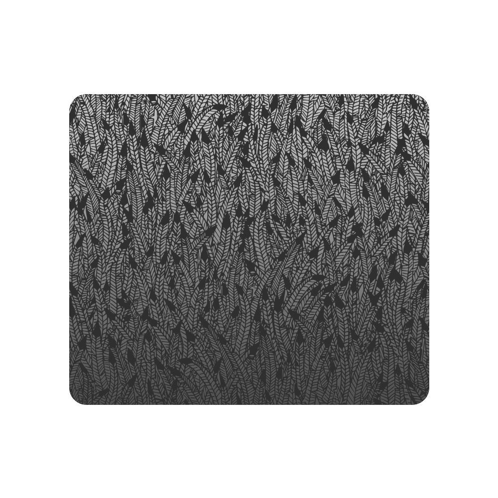 grey ombre feathers pattern black Men's Clutch Purse （Model 1638）